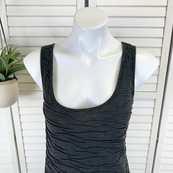 Toad & Co Samba Wave Dress Dark‎ Charcoal Gray Organic Sleeveless Tank Size S - Picture 2 of 9